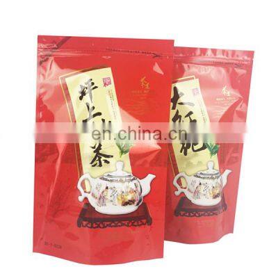 Food Grade Heat Seal Plastic Stand Up Pouch Zip Lock Tea Bag