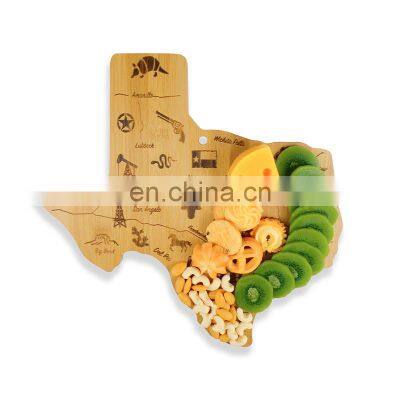 Vegetable Acacia Wood Cutting Table Chopping Block Map Board