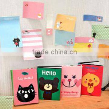 Cartoon ,Four folder notepad , printed different animals