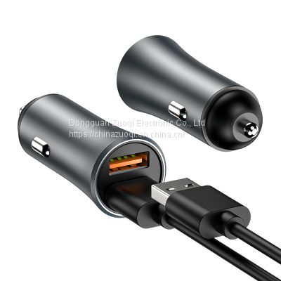 12/24V 5V 2.4A Mini Fast Charge USB TYPE-C high-quality dual USB car charger