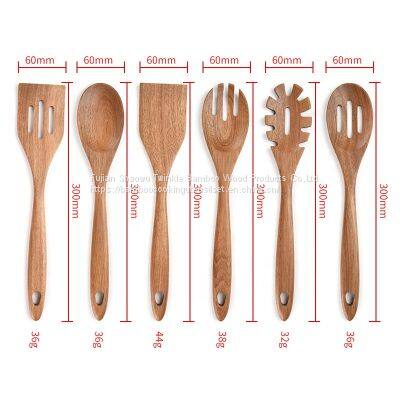 Engraved Bamboo wood cooking spatula set burned Wholesale /Bamboo cooking utensil from CHN