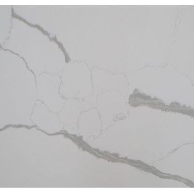 Code：8021，Calacatta Artificial Stone Quartz Slab Kitchen Countertops photo-2