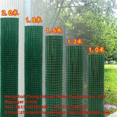 PVC-Welded wire mesh/flower and wood fences/ vinyl coat wire mesh/ plastic wire mesh