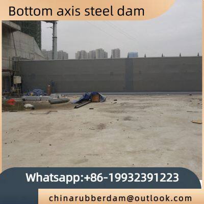 Hydraulic landscape flap steel dam hinge dam reservoir water stop gate operation flexible