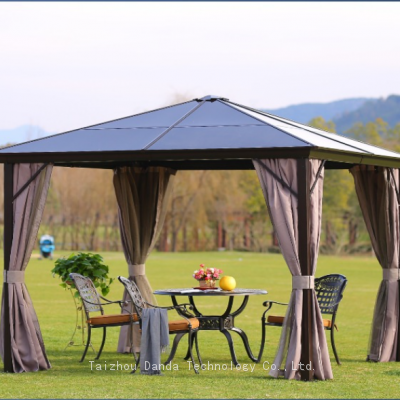 3*3m 3*4m and 3.65*4.85m sunshade waterproof pc roof gazebo outdoor use