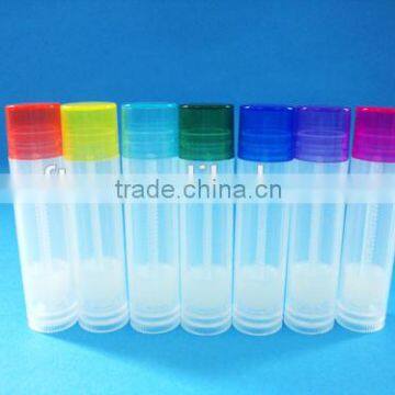 Color Customerize Round PP Lip Balm Tube Container,PP Lipstick Tube Container