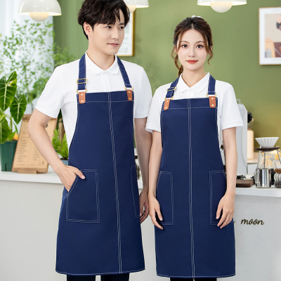 Bulk Custom Branding Waterproof Slide-Buckle Apron Breathable Polyester 5 Colors for Cleaning Kitchen Usage Chef's Bib Waist photo-2