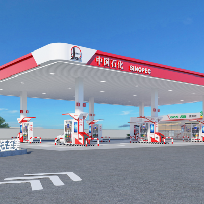 Produtos de processamento de iluminação de toda a estação de gasolina Sinopec