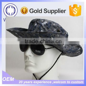 Blue Camo Wholesale Bucket Hars And Caps / Custom Bucket Hat With String