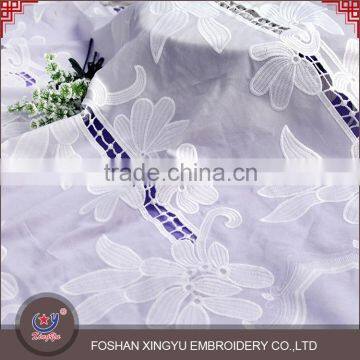 New Arrival 125-130cm Chemical Lace Embroidery Fabric in White for Women Wedding Dress With a Light Texture Supplier's Choice photo-3