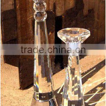 cone-shaped crystal candlestick