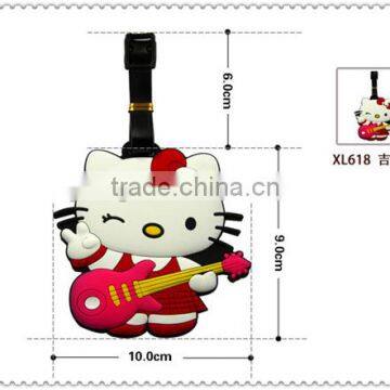 2016 Hot Selling hellokitty Good Fashion Hot Selling Square Promotional Baggage Claim Tag