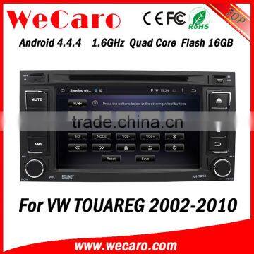 Wecaro WC-VU7006 Android 4.4.4 car dvd player touch screen for volkswagen touareg car audio system android A9 cpu 2002 - 2010