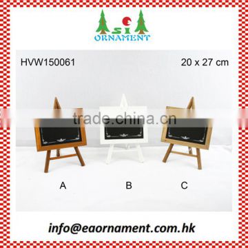 Black board with easel wooden ornament of wooden craft