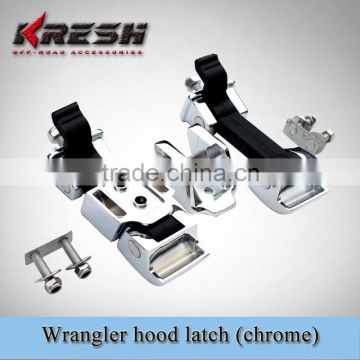 High quality 4x4 SUV stainless steel chrome engine silver hood latches, SUV car hood latch for off-road vehicle