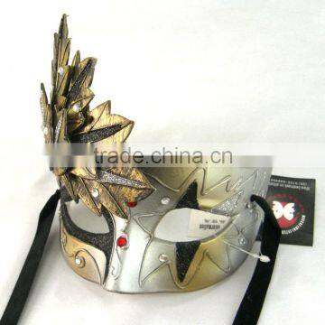 Gorgeous~ Anne Black Venetian Metal Masquerade Mask With Crystals Silver Venetian Masquerade Mask photo-2