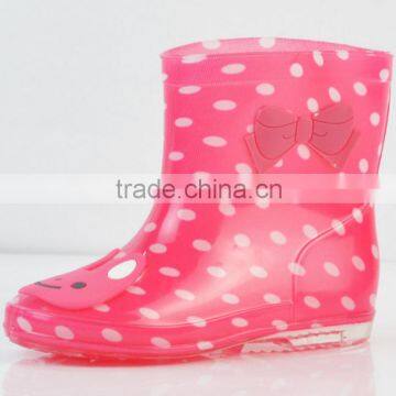 Fashion Cartoon Short Barrel Crystal Children Rainshoes Children Rain Boot photo-2