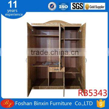 Bedroom Furniture Armoire RB5343 Three Doors Wardrobe Light Beech Color With Mirror Garderobe photo-2