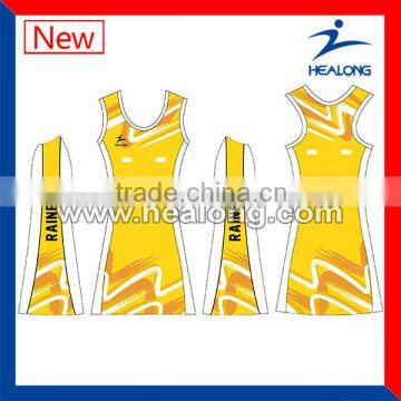 High quality girls netball skirts sublimation netball jersey