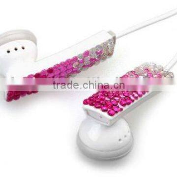 High Fidelity Stereo Headphones Hands-free Headset with Mic (Diamante/Pink)