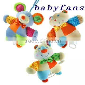 Babyfans lovely little mouse Cartoon Shaped Stuffed Music Activity Toys for babies china factory wholesale