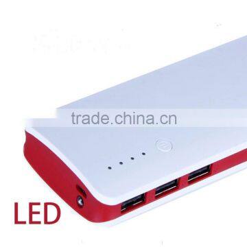 Red color usb Charger cell phone charger with real capacity 20000mAh