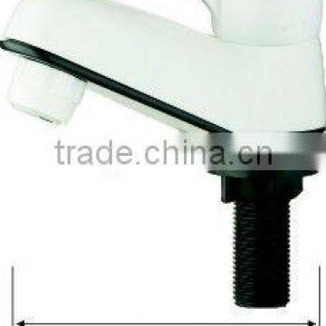 Cold/hot wall mounted plastic water saving basin tap