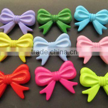 Fashion Mixed Colorful Plastic Acrylic Solid Bows Beads for Chunky Necklace Jewelry