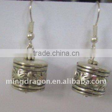 CHINESE TIBET SILVER EARRING EARDROP