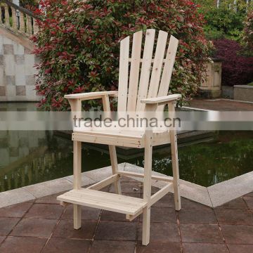 wooden outdoor high bar chair