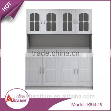 American Style fiber cupboard cheap movable pvc wood board prefab kitchen cabinet