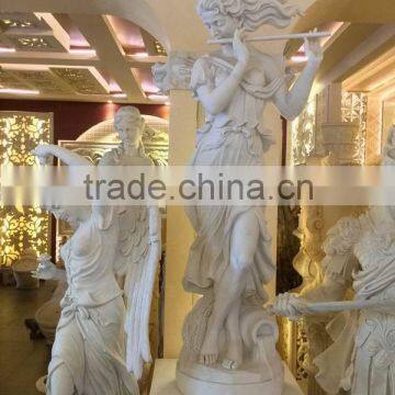 Sandstone artistic musician statues