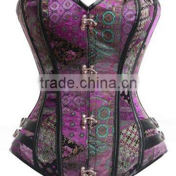 Women Sexy Spiral Steel Boned Steampunk Gothic Sexy Bustier