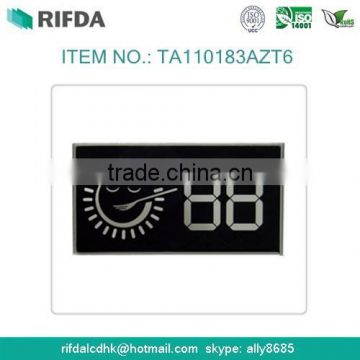 TN custom negative 7 segment lcd display screen 2 digit