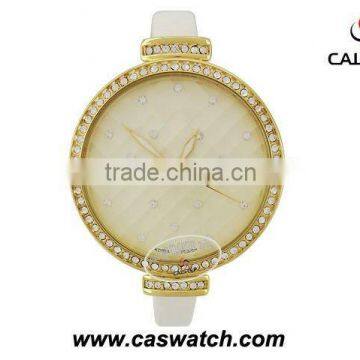 Promotion ladies watch with cheap pu leather in lastest design