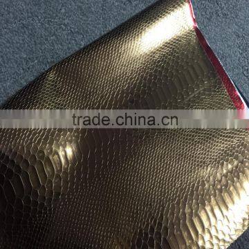 2016 PU Leather Crocodile Metallic Fabric for Making Lady Party Handbag Fabric photo-4