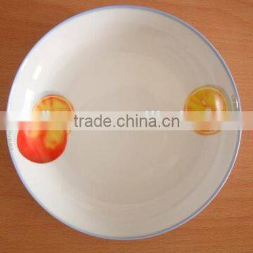 6-9" porcelain dishes plate , ceramic plate , low pirce soup plate