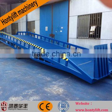 CE HOT SALE 8 TON forklift mobile hydraulic ramp lift uploading yard ramp