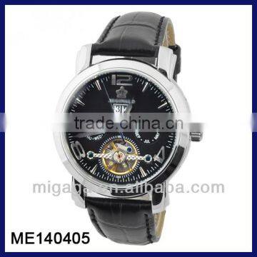 Men Gents Tourbillon Style Watch Date Aviator Automatic Mechanical Watch