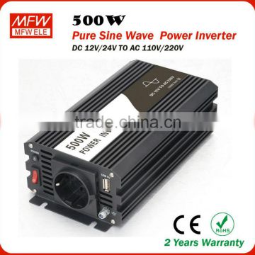 cheap DC/AC 500w pure sine inverters single phase power inverter with USB ports 5v 500mA EU socket