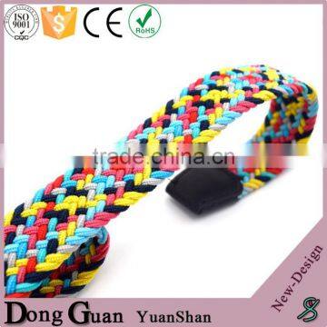 2016 Hot Sale Beaded Belts Elastic With Genuine Leather Tip Casual Canvas Sport