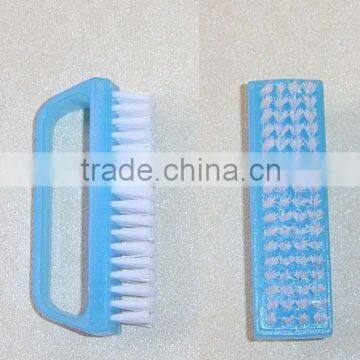 blue color handle nail brush