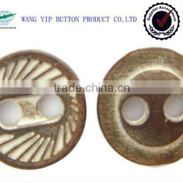 8mm Nickle Free Eco-friendly Thin 2 Holes Metal Shirt Button