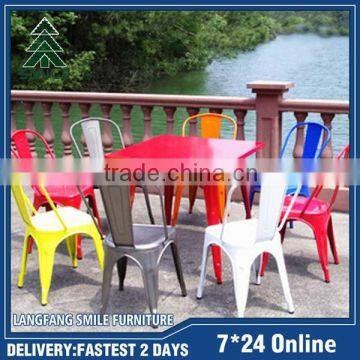 Black Red Green Metal Dining Chairs for Sale photo-6