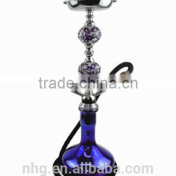 nice decoration heavy shaft glass shisha