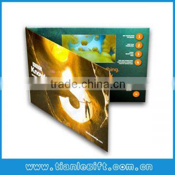 LCD Video Greeting Card customized video brochure video invitation card business promotion tool