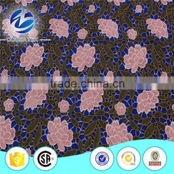 Latest New fashion colorized embroidery fabric lace designs