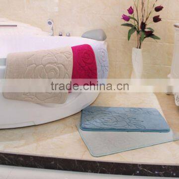 coining pattern stone memory foam mat with backing SBR/Memory foam bath mat_ Qinyi