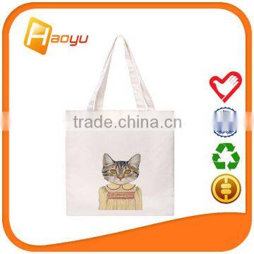 Promotional organic plain white cotton canvas tote bag