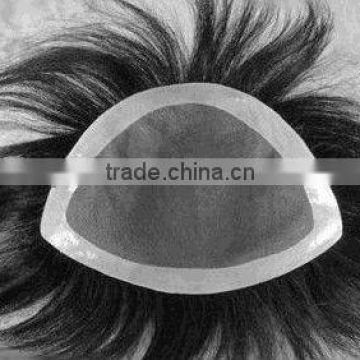 fine mono toupee hair system for men hair replacement